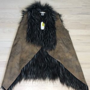Ruyi- Women's Faux Fur Leather Vest
